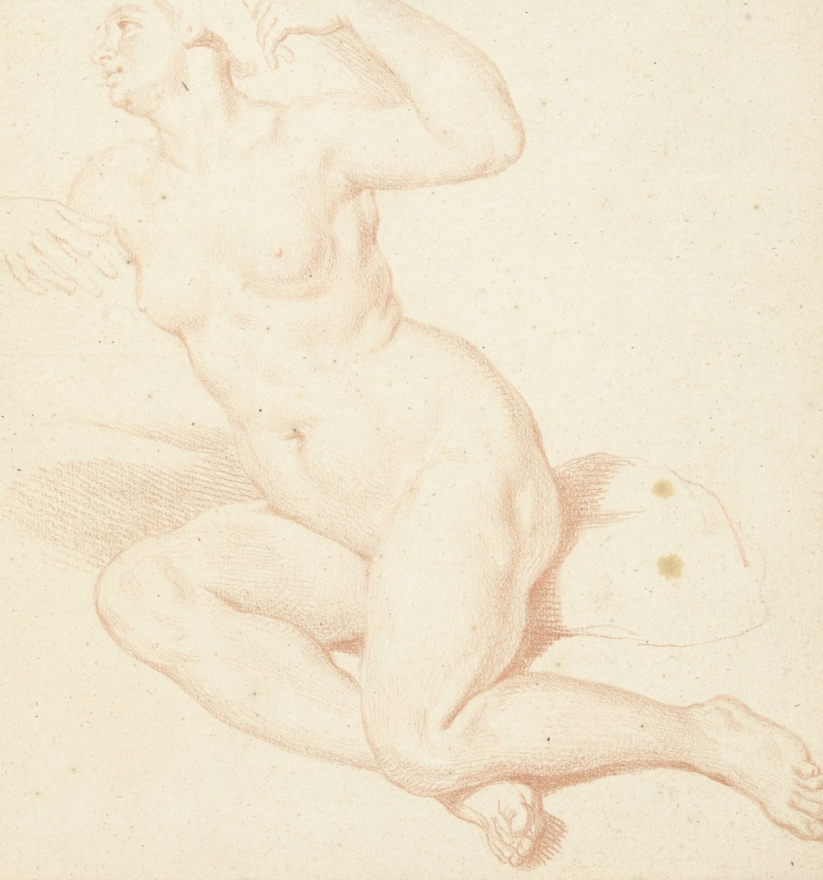 Studie eines sitzenden weiblichen Aktes von Louis Fabritius Dubourg
