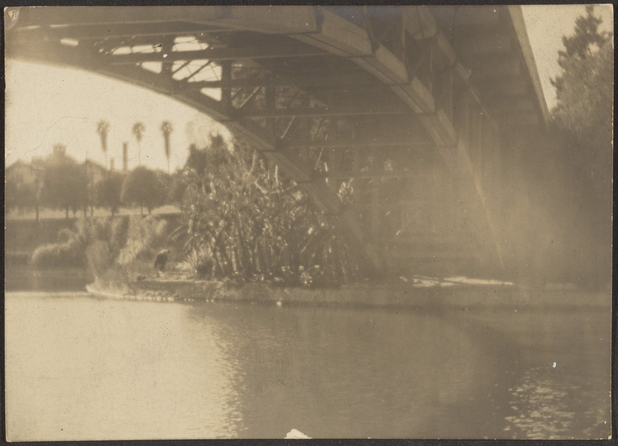 Brücke über den Fluss von Louis Fleckenstein