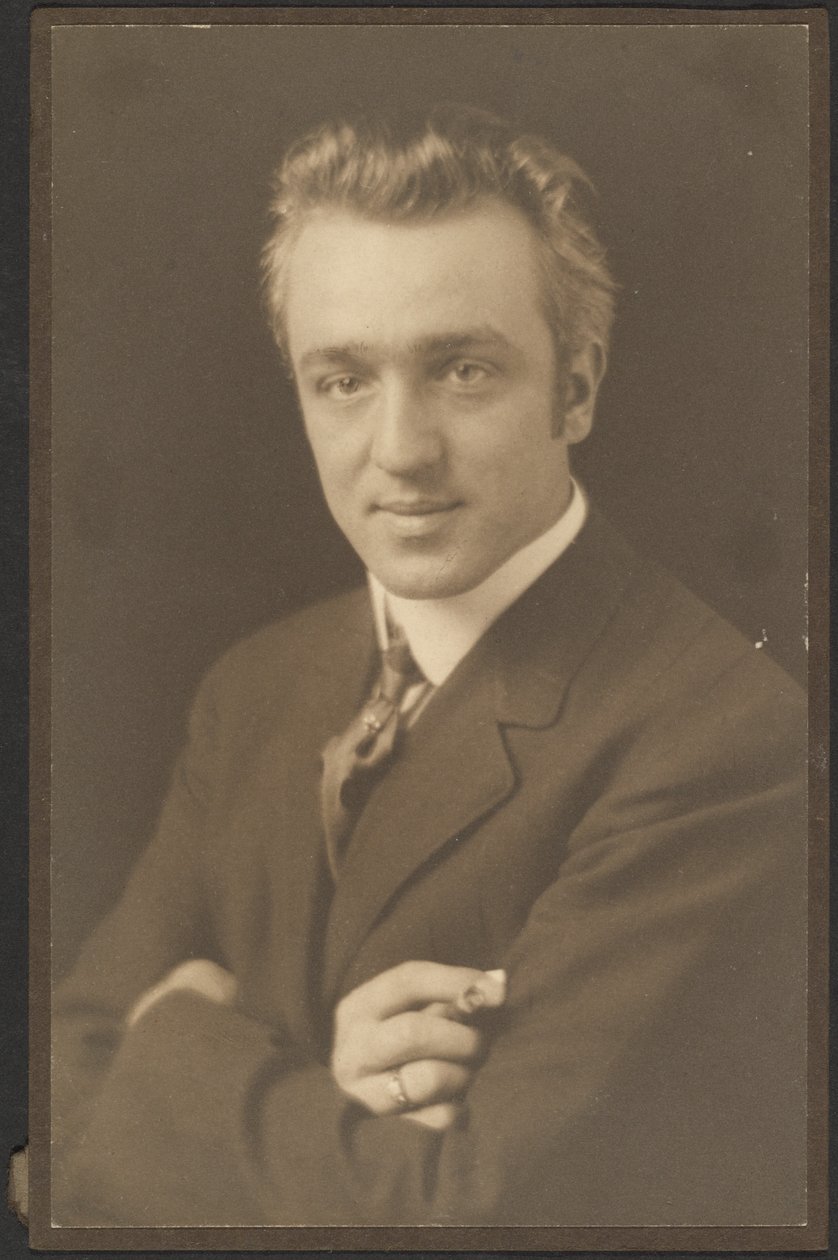 Porträt eines Mannes mit Zigarre von Louis Fleckenstein