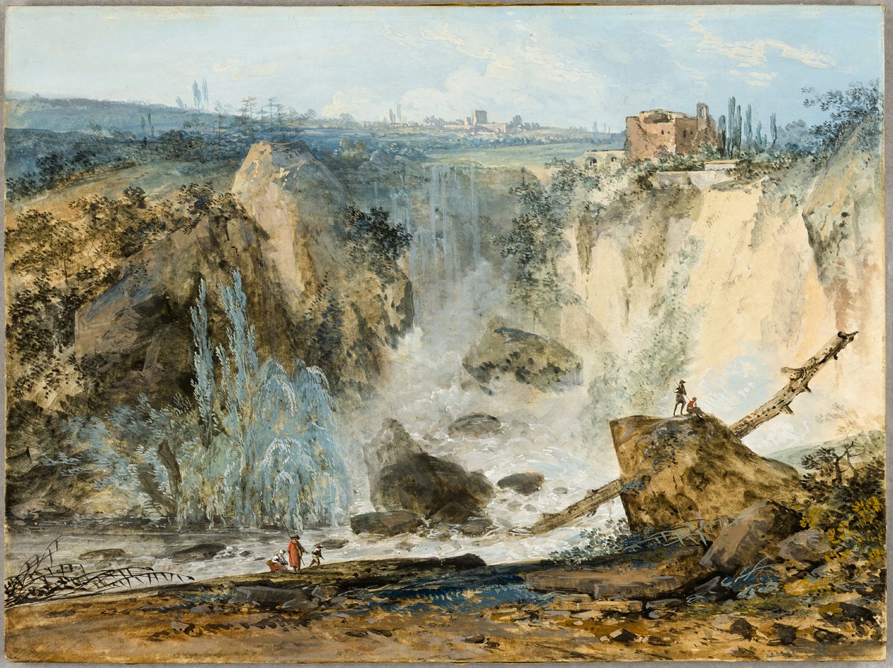Wasserfall von Louis Gabriel Moreau
