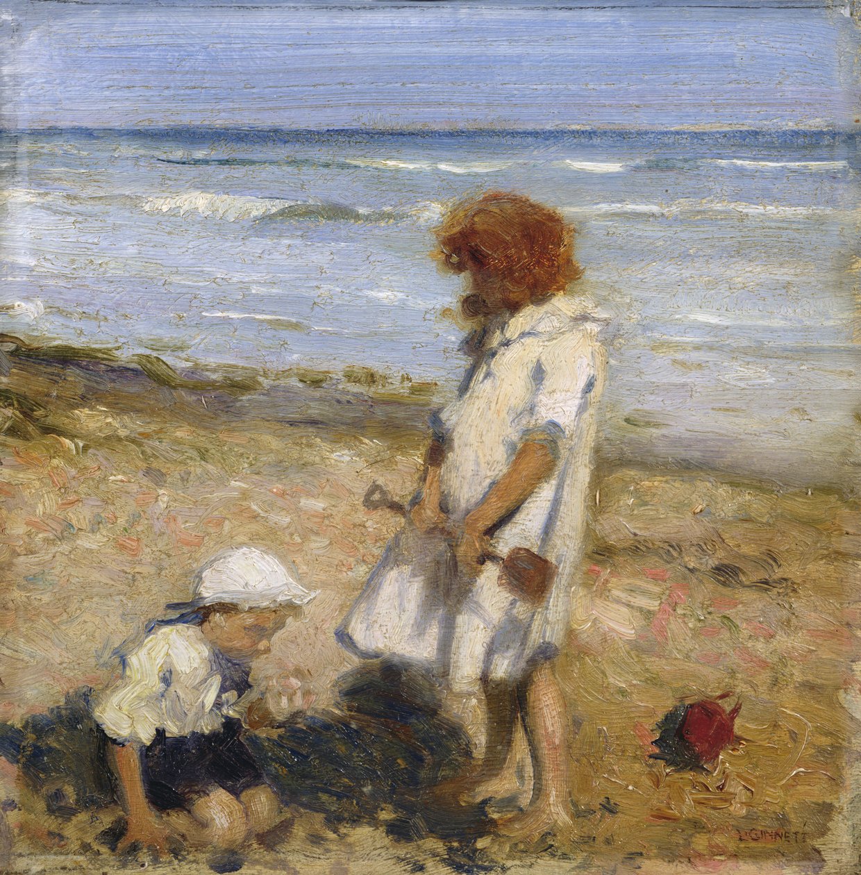 Spielen am Strand von Louis Ginnett