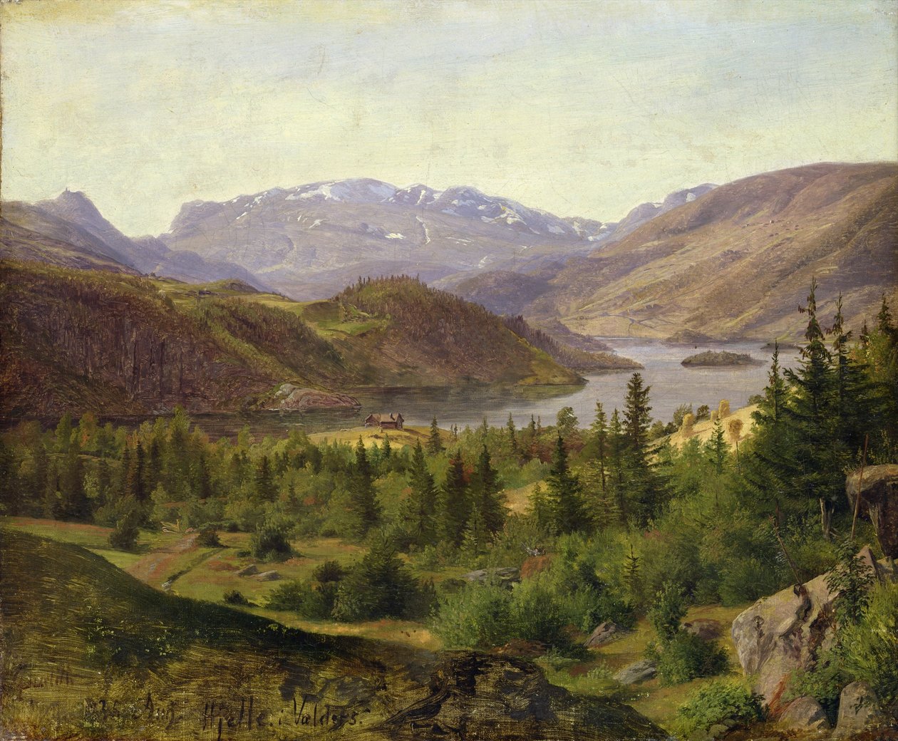 Hjelle in Valders, Tile Fjord von Louis Gurlitt
