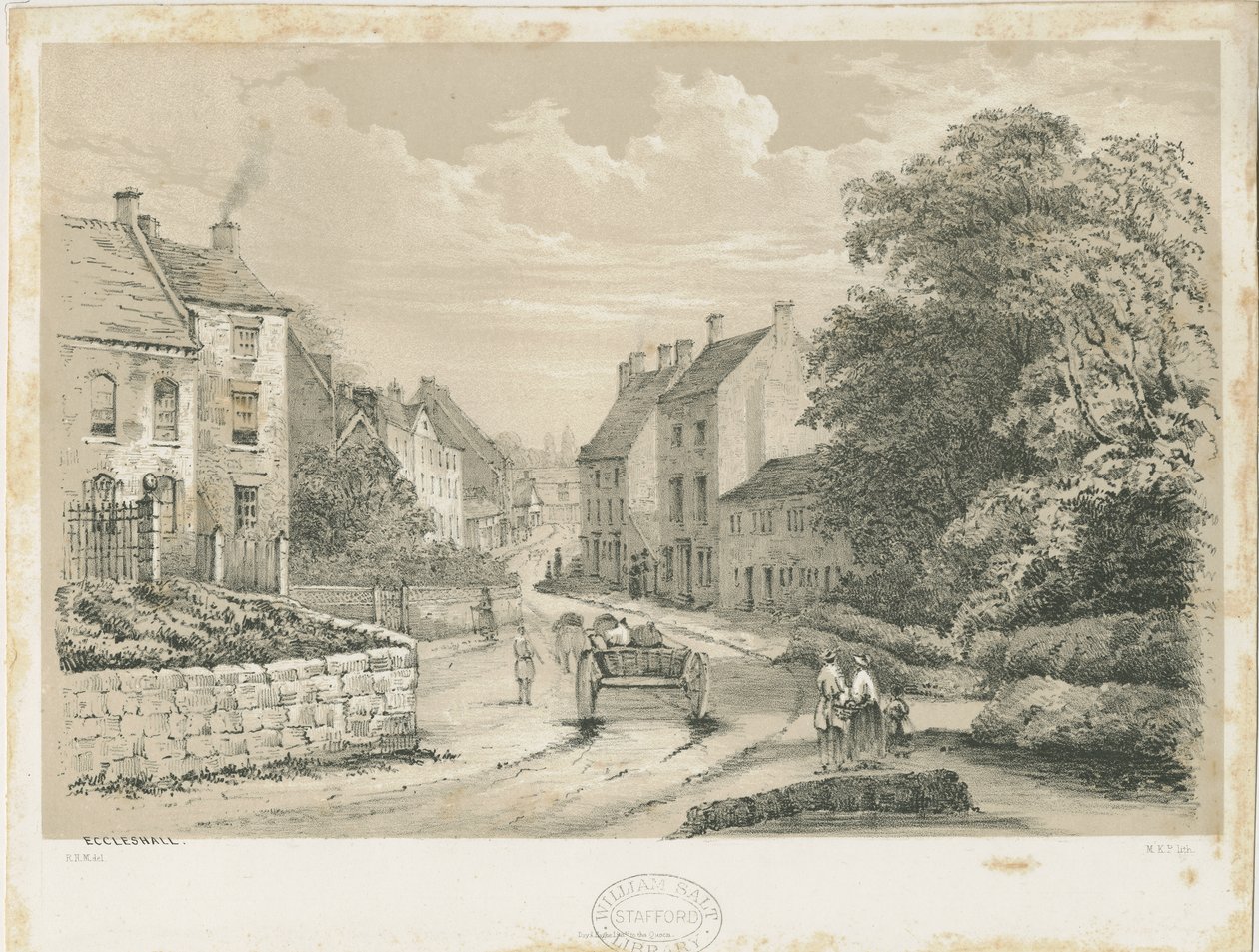 Eccleshall Village von Louis Haghe