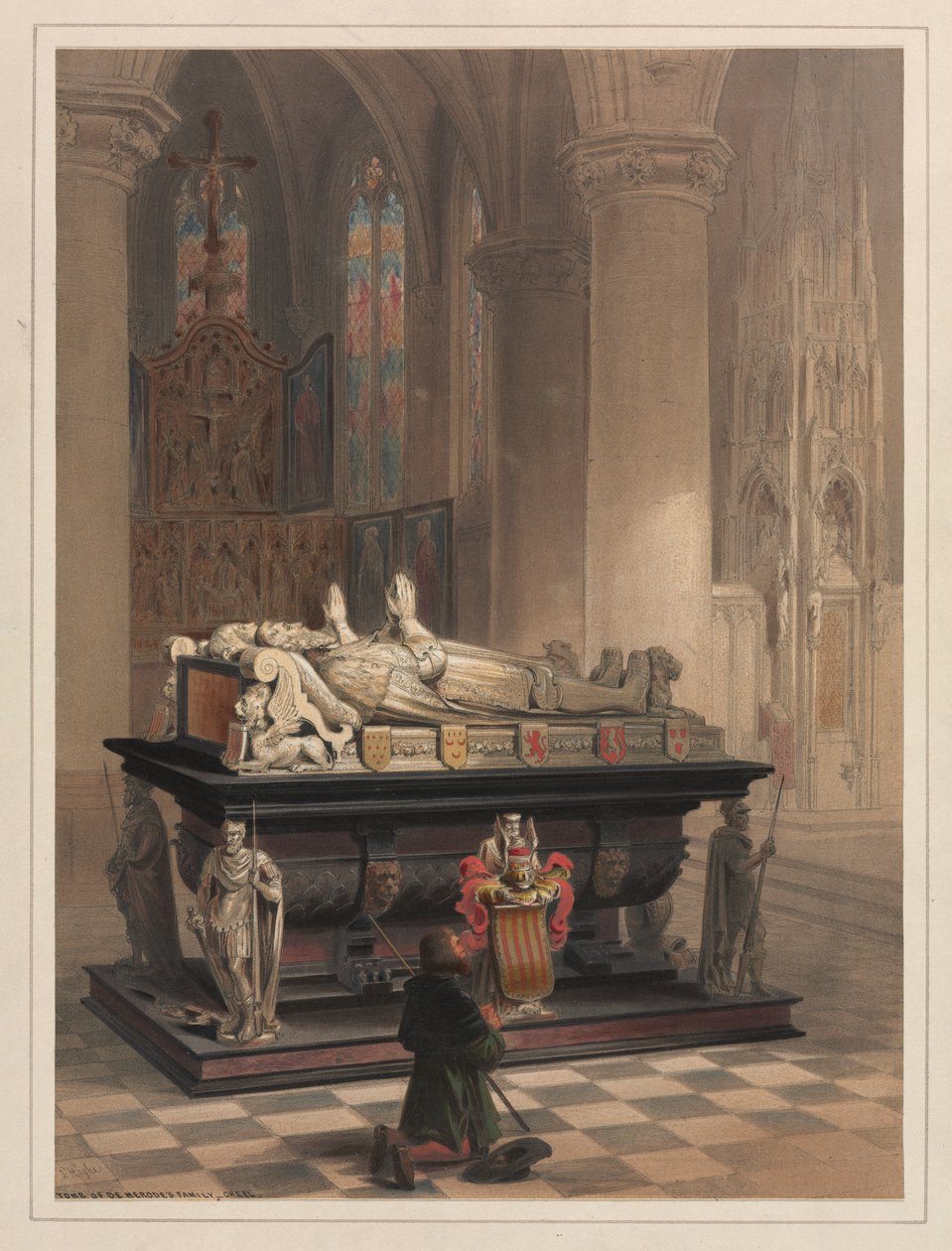 Grab der Familie De Merode, Gheel von Louis Haghe