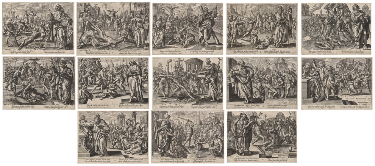 Christus, St. Paulus und die zwölf Apostel von Louis Hayet
