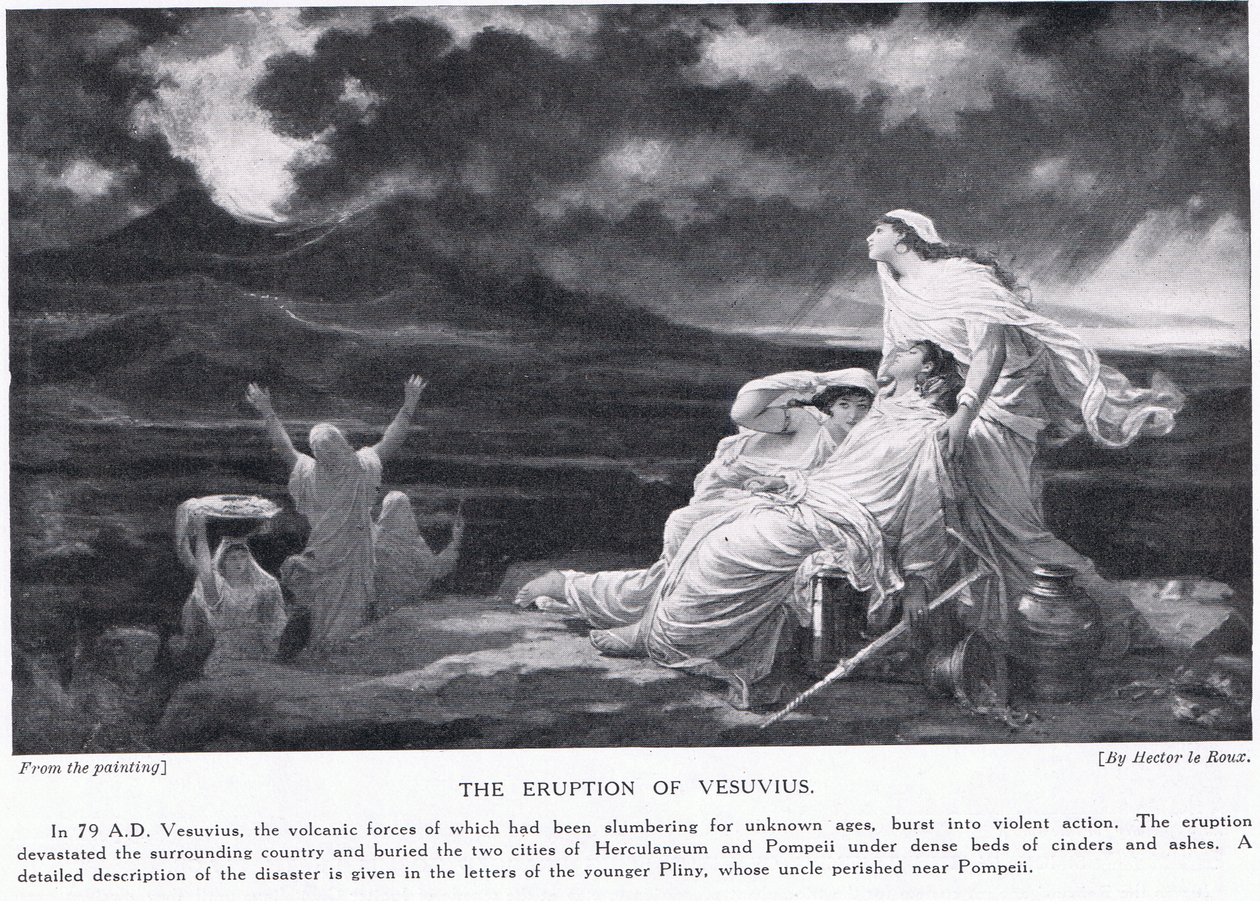 Der Ausbruch des Vesuvs 79 n. Chr. von Louis Hector Leroux