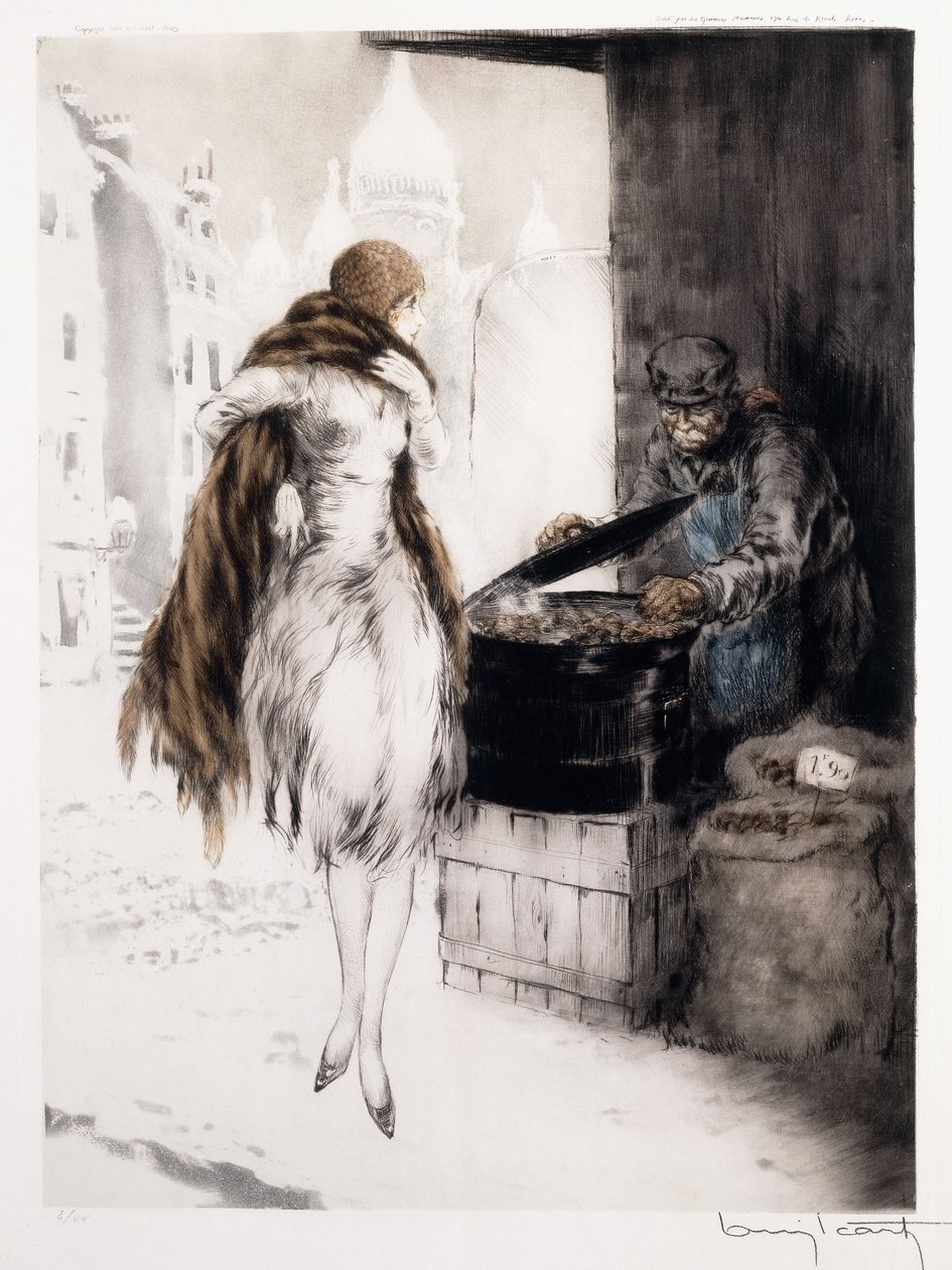 Kastanienverkäufer von Louis Icart