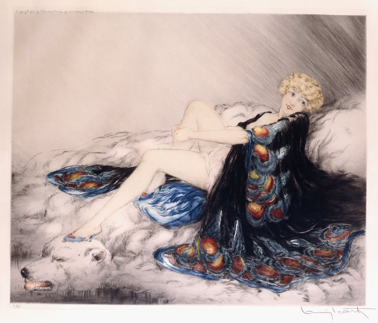Seidenrobe von Louis Icart
