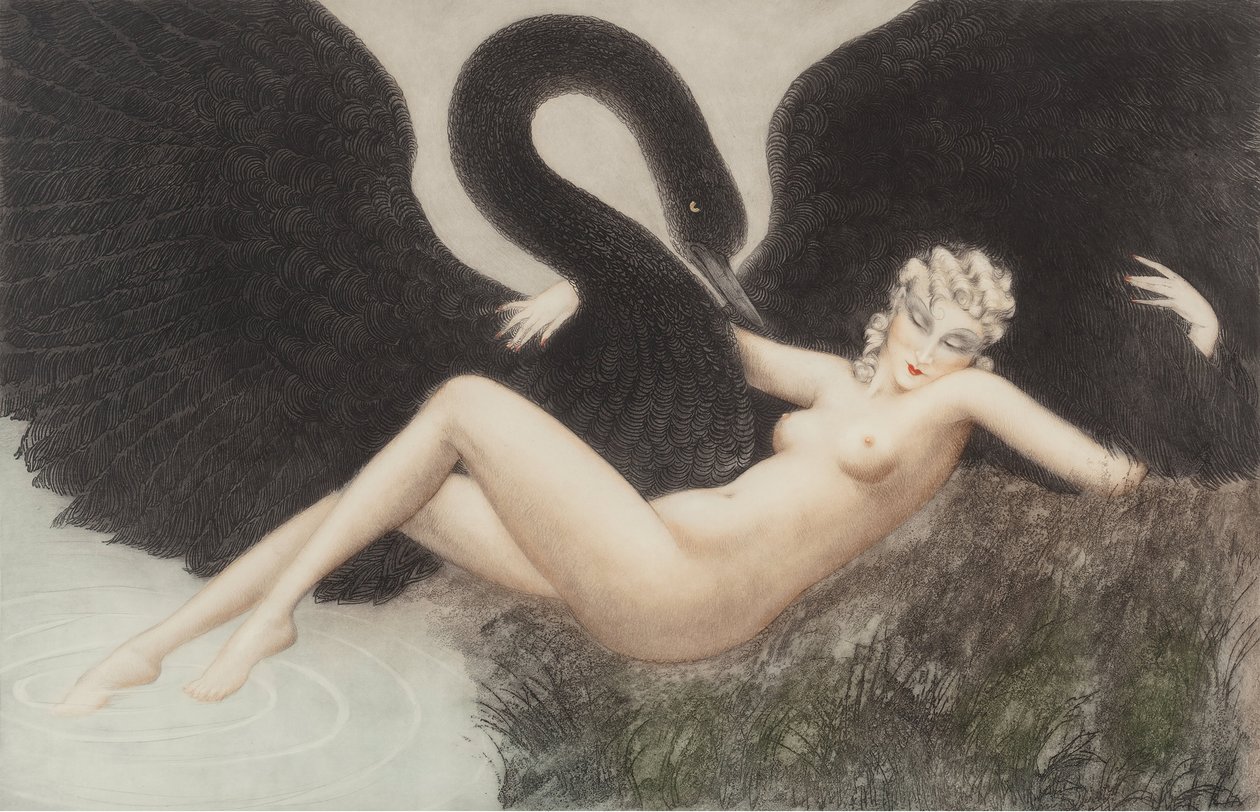 Leda und der Schwan, 1934 von Louis Justin Laurent Icart
