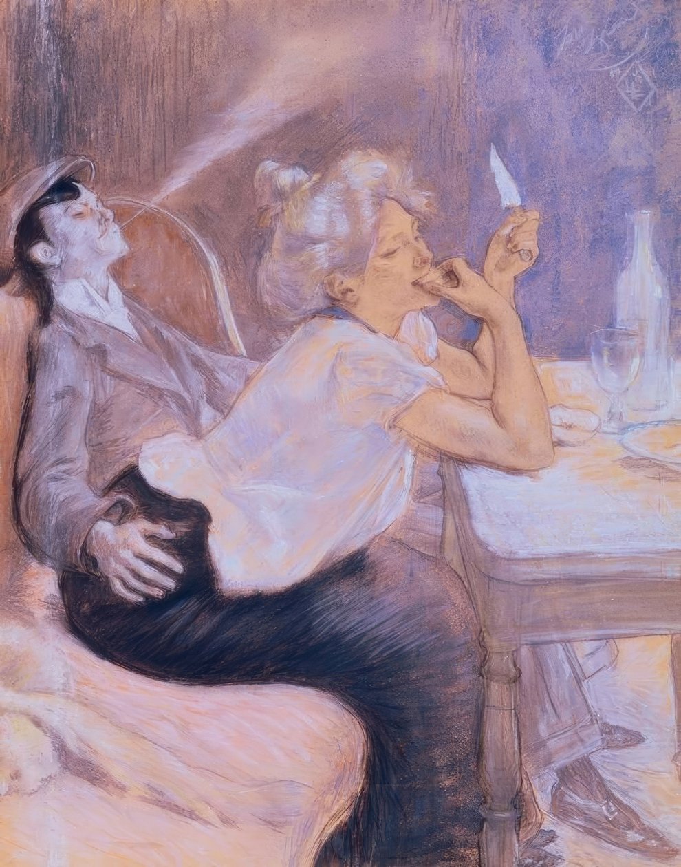 Das Abendessen der Apachen von Louis Legrand
