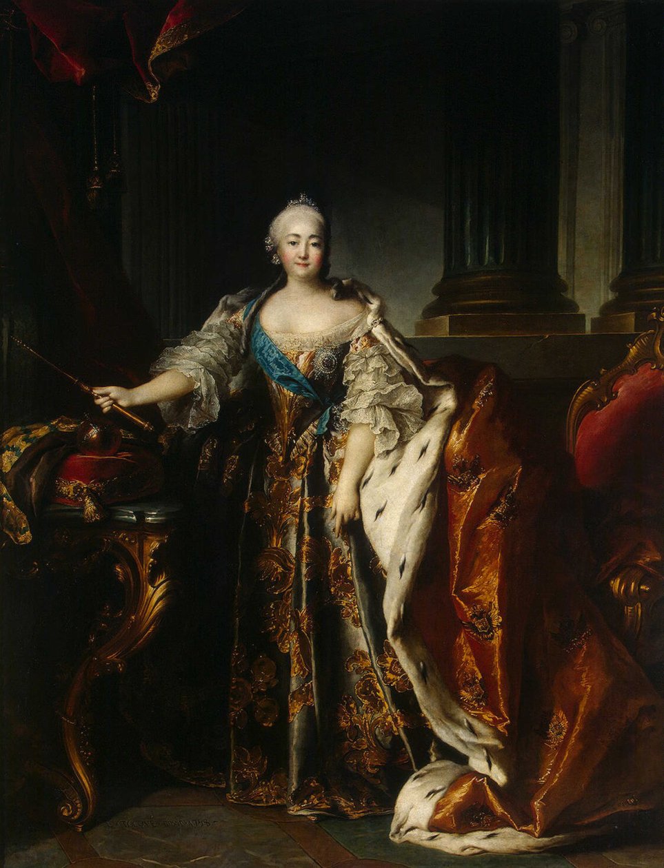 Porträt der Kaiserin Elisabeth von Louis Tocqué