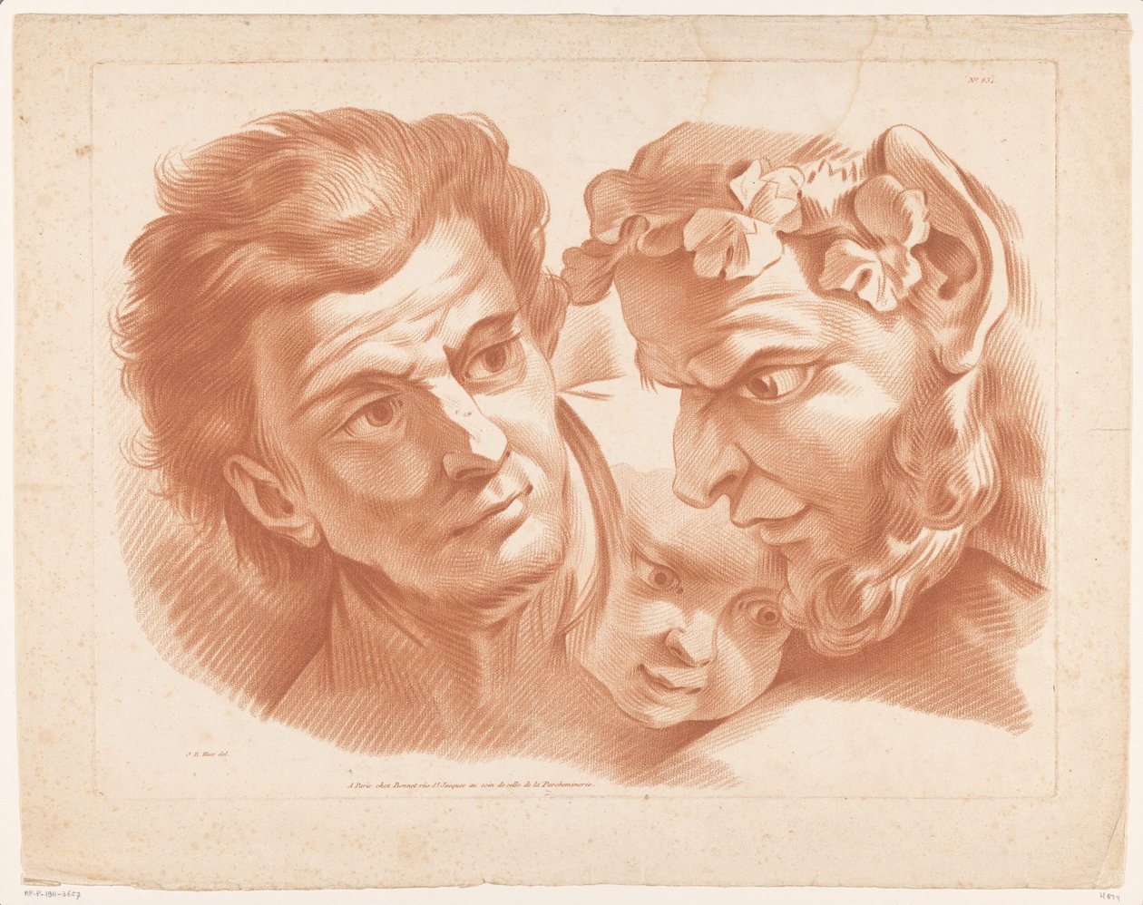 Drei Köpfe von Louis Marin Bonnet (possibly)