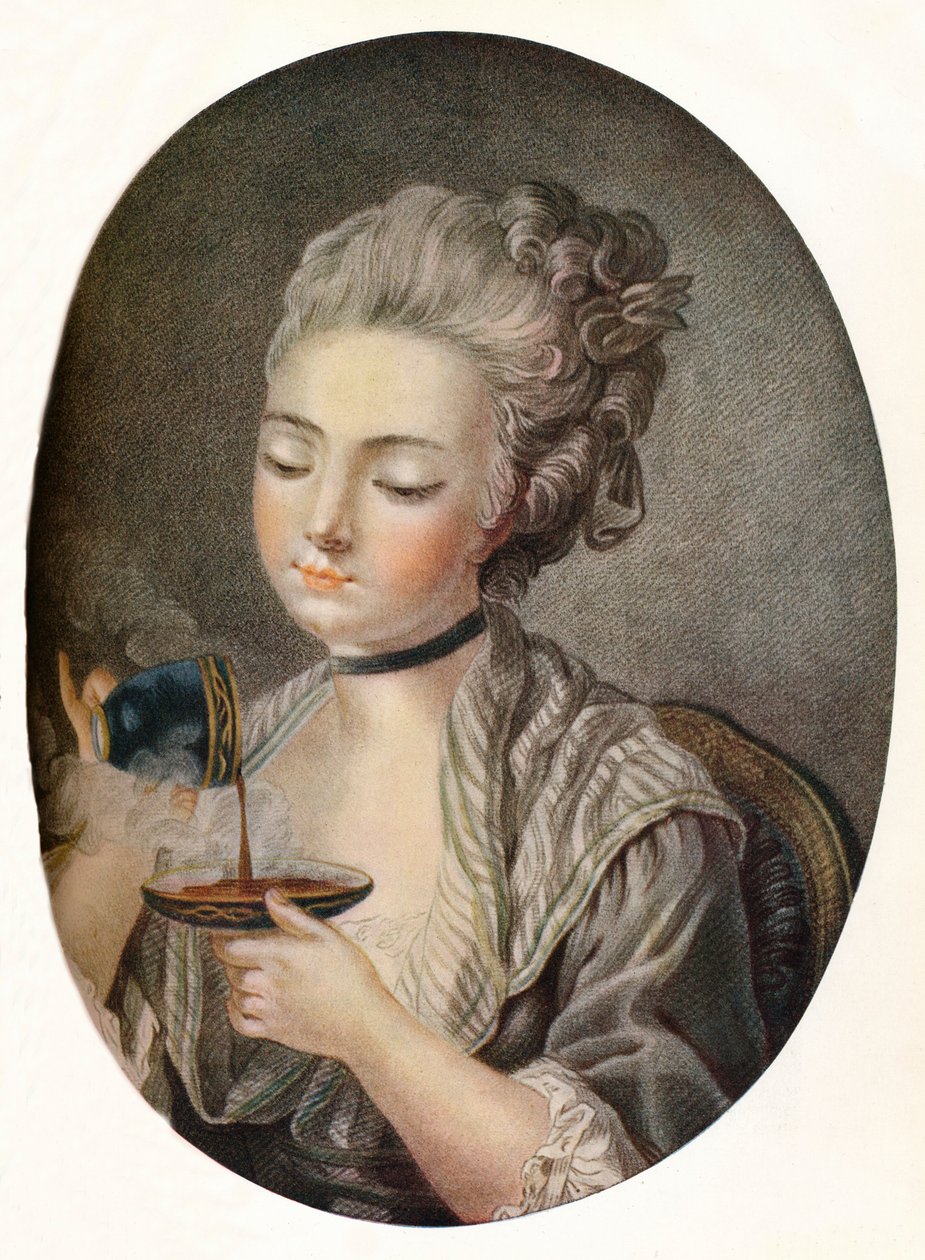 Mädchen trinkt Kaffee, ca. 1774 von Louis Marin Bonnet
