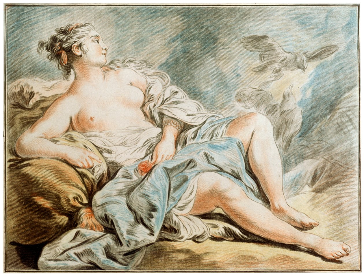 Venus mit Tauben, 18. Jahrhundert von Louis Marin Bonnet