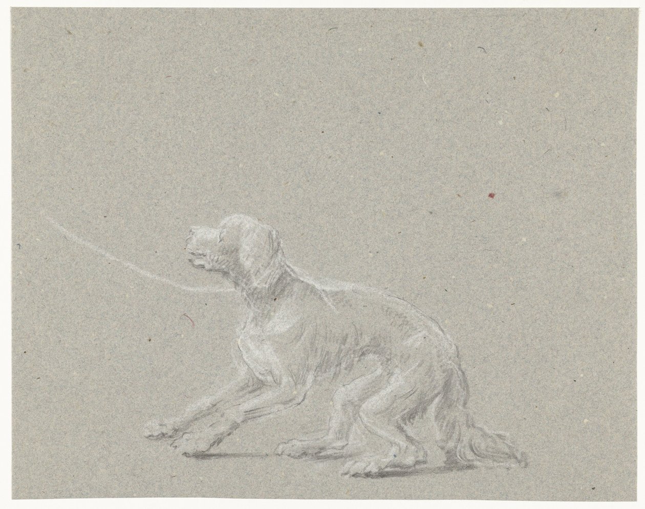 Hund an der Leine von Louis Moritz