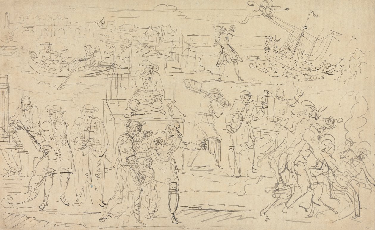 Flucht von James II von Louis Philippe Boitard