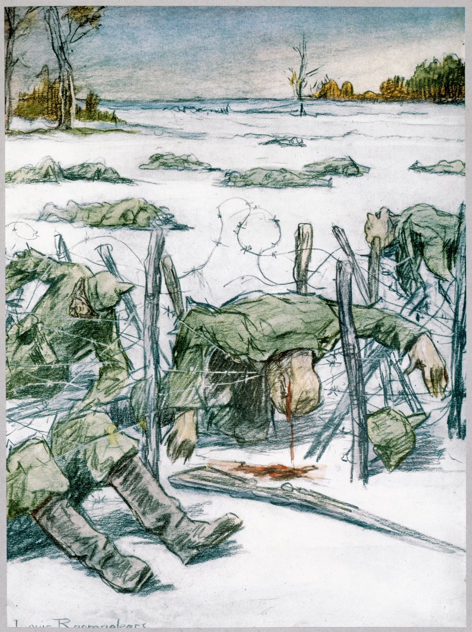 Stacheldraht, 1916 von Louis Raemaekers