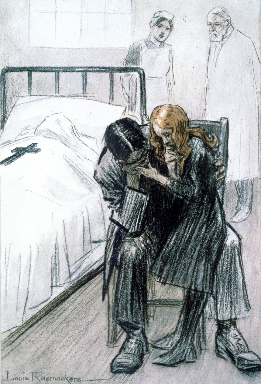 Der Zeppelin-Triumph: Kriegsopfer, 1916 von Louis Raemaekers