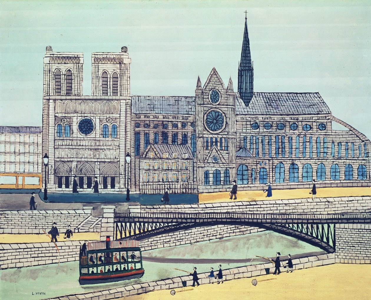 Notre-Dame (Südseite), ca. 1933 von Louis Vivin