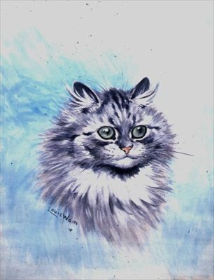Ein nachdenklicher Blick von Louis Wain