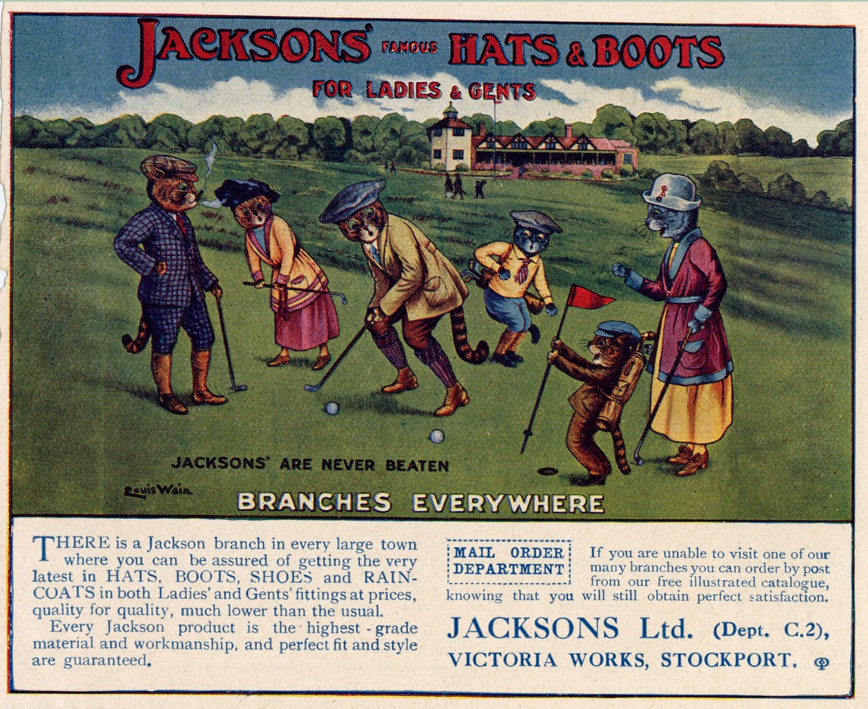 Jacksons Hüte & Stiefel von Louis Wain