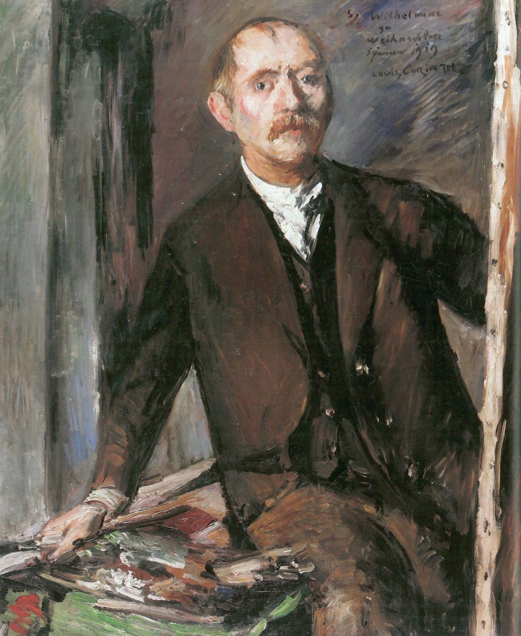 Selbstporträt vor der Staffelei von Lovis Corinth