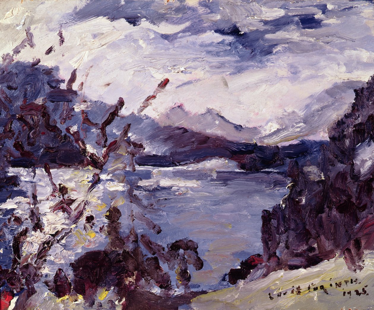 Walchensee umgeben von Bergen, 1925 von Lovis Corinth