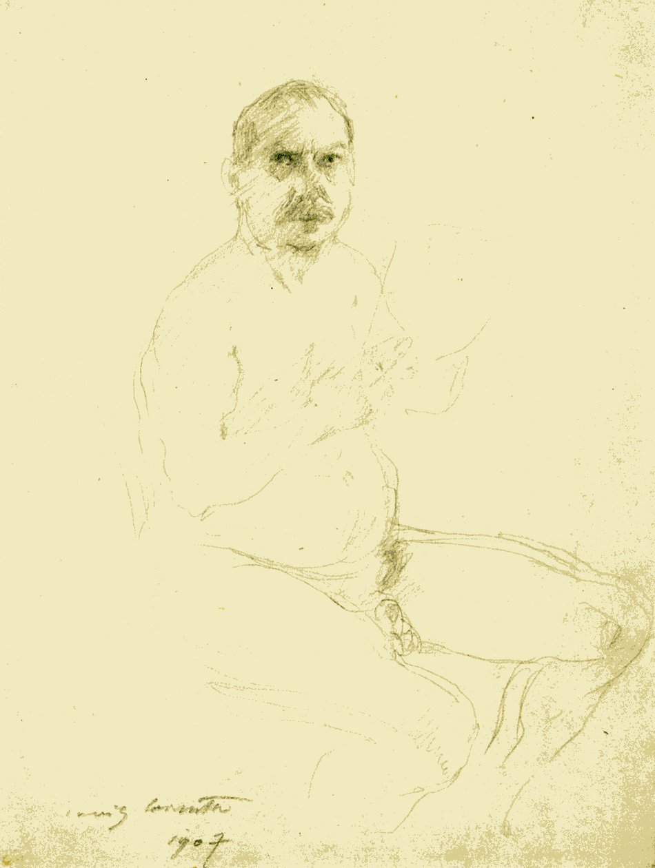 Selbstbildnis als sitzender Akt von Lovis Corinth