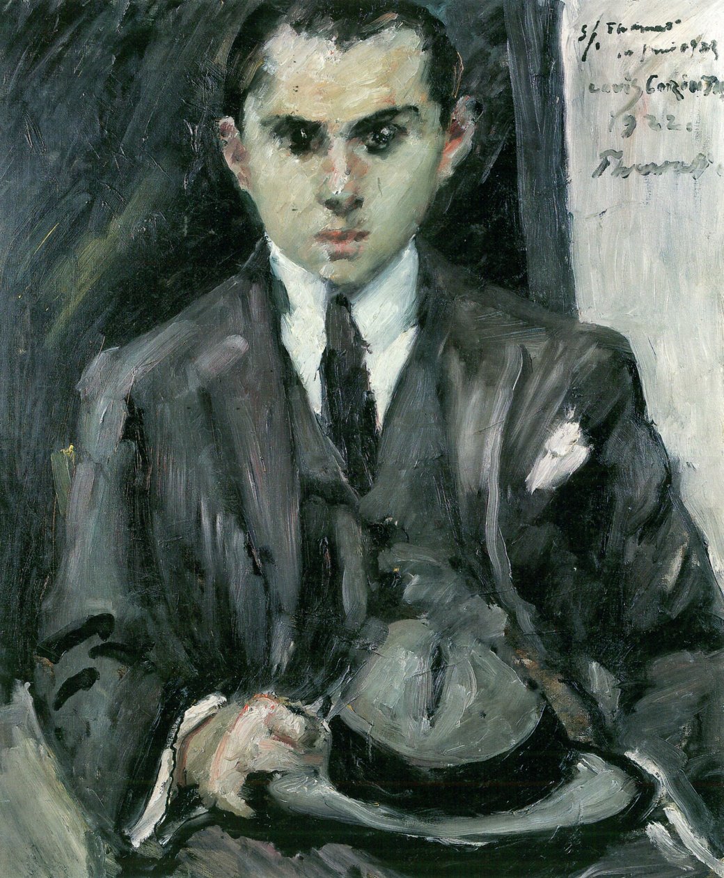 Thomas mit Hut in der Hand von Lovis Corinth
