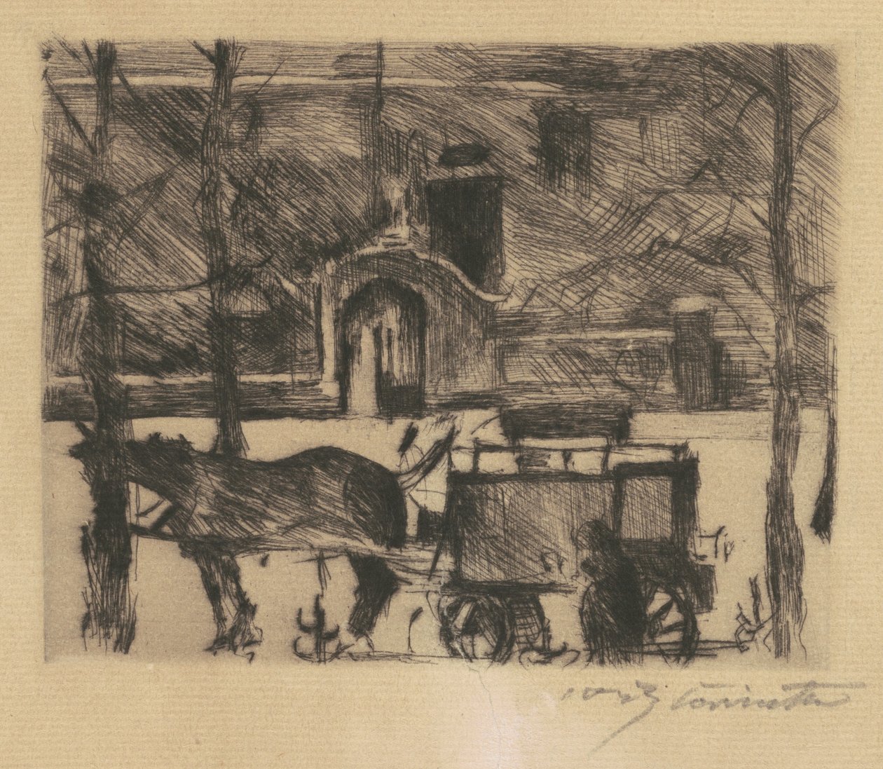 Milchwagen, 1916 von Lovis Corinth