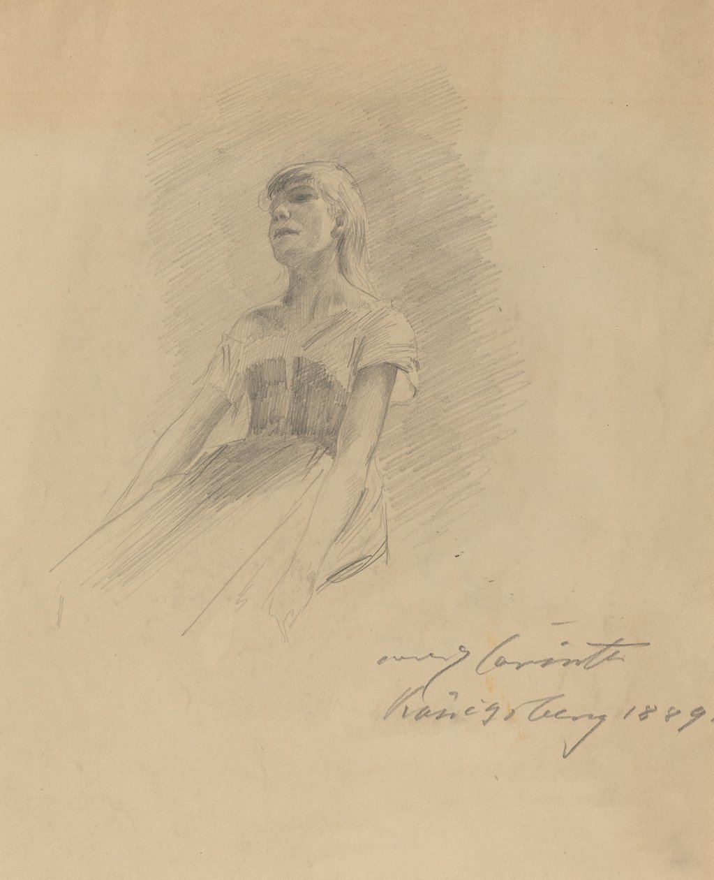 Sitzende junge Frau von Lovis Corinth