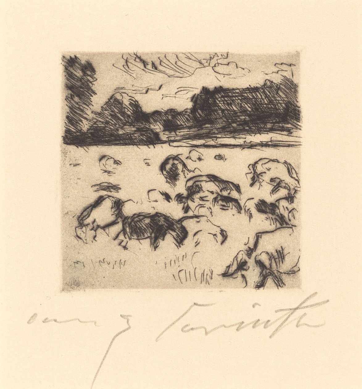 Weidende Schafe von Lovis Corinth