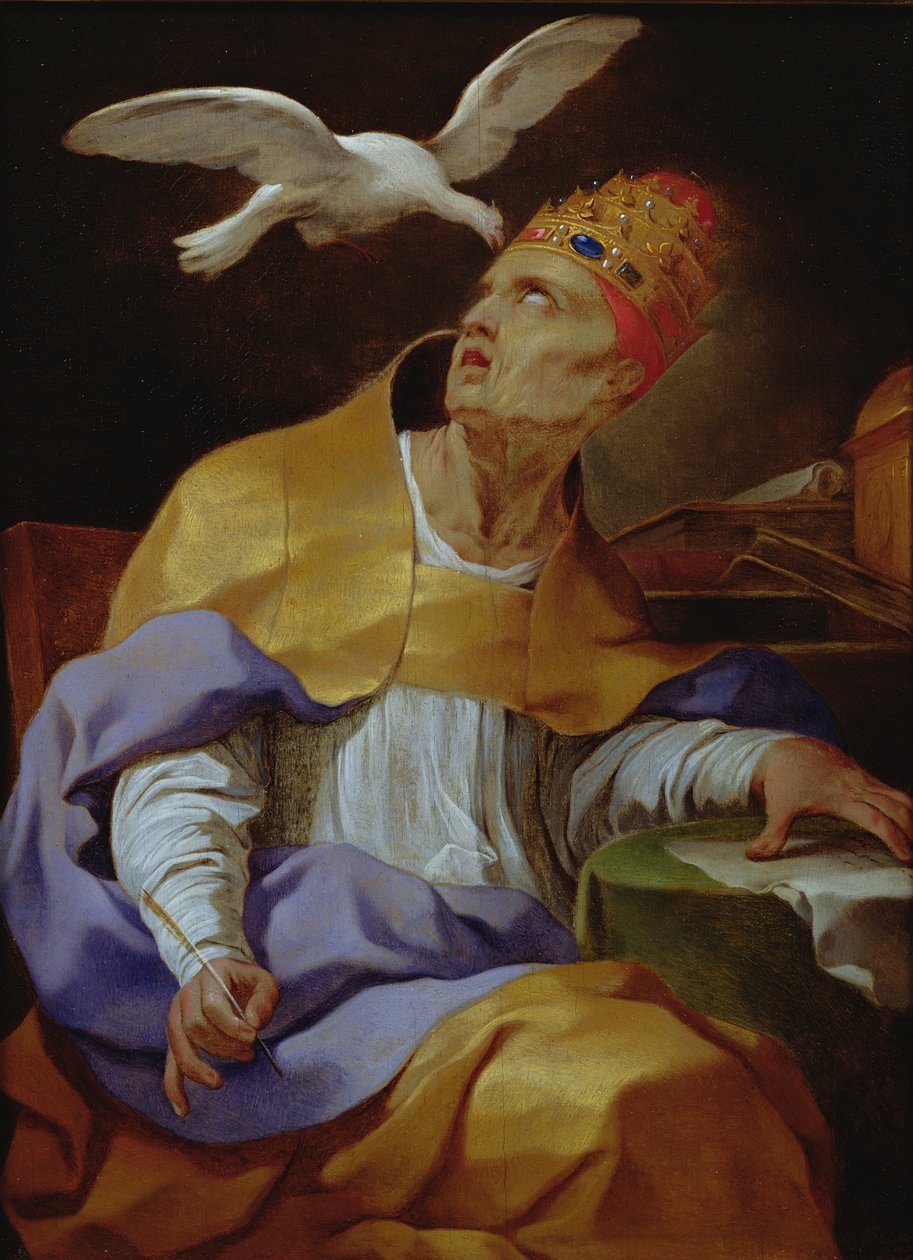St. Gregor der Große (ca. 540-604) von Lubin Baugin