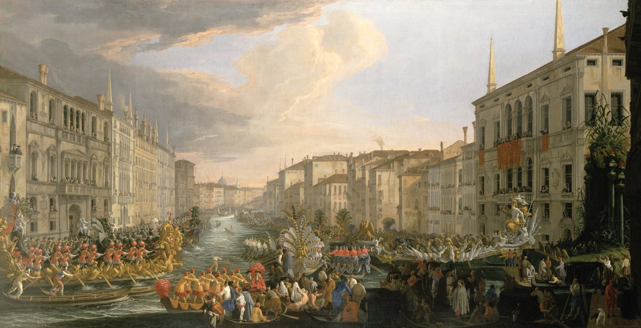 Eine Regatta auf dem Canal Grande, Venedig von Luca Carlevaris