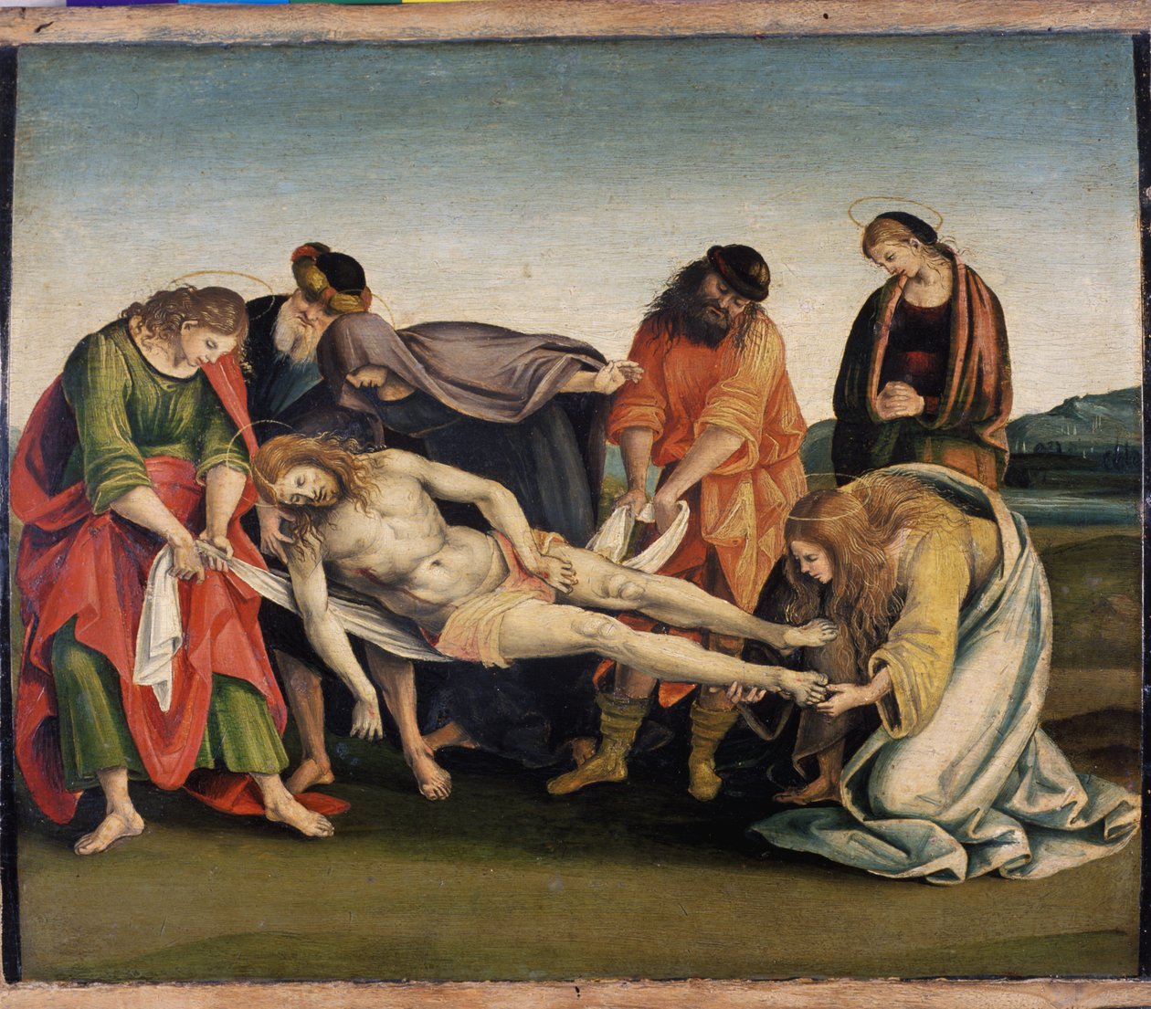 Christus wird zu seinem Grab getragen von Luca Signorelli