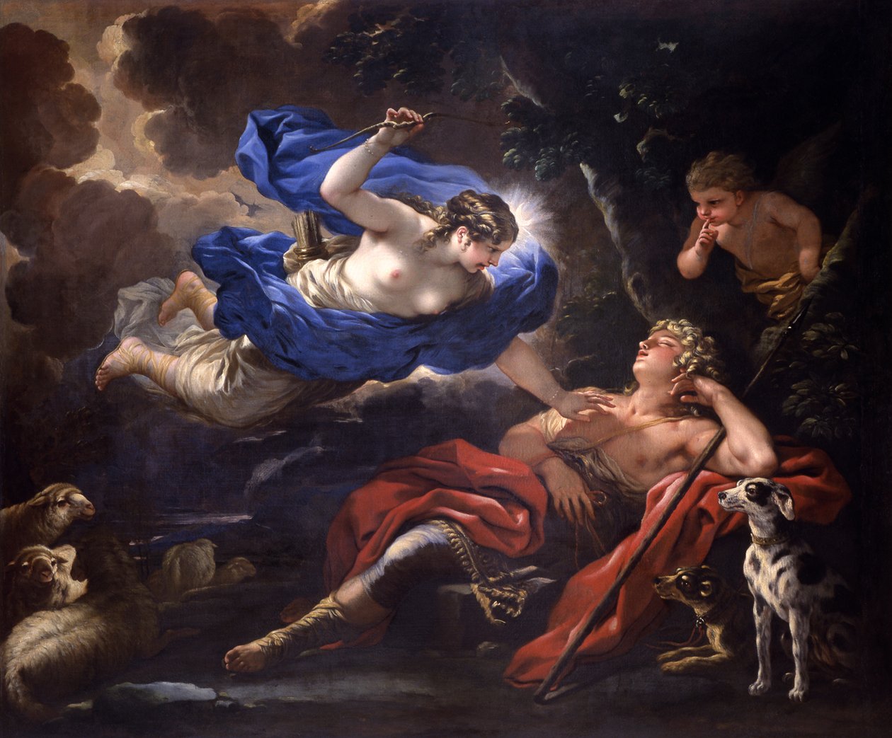 Diana und Endymion, ca. 1675-1680 von Luca Giordano