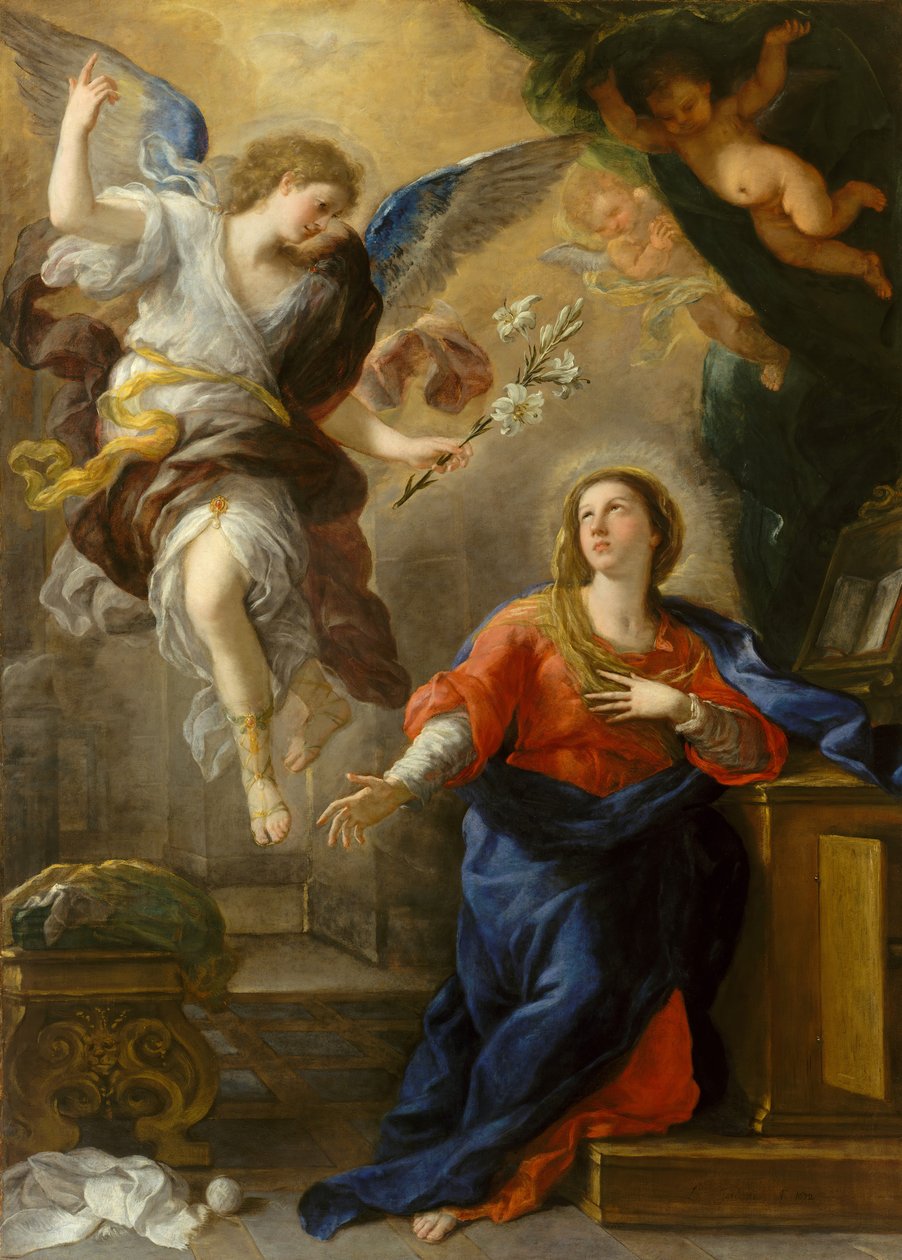 Die Verkündigung, 1672 von Luca Giordano