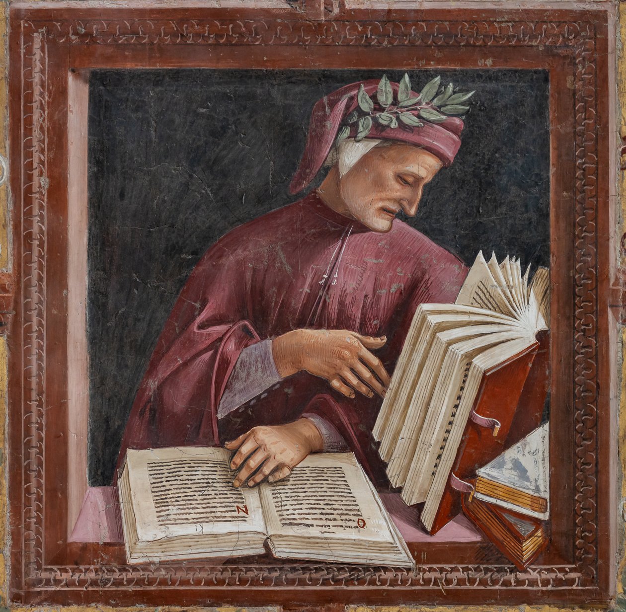 Dante liest seine Werke (Fresko) von Luca Signorelli