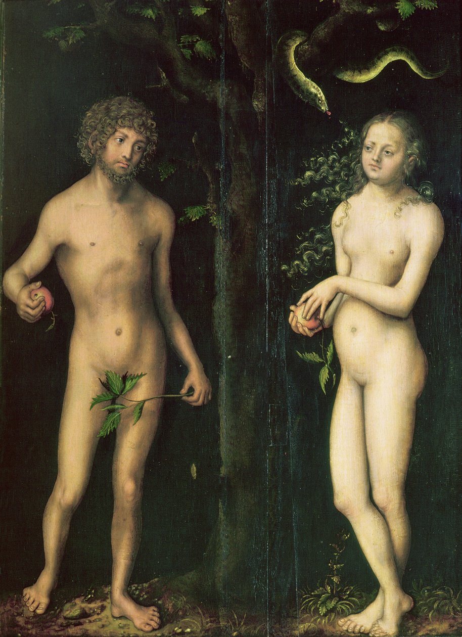 Adam und Eva von Lucas Cranach the Elder