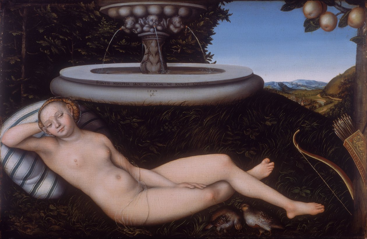 Die Nymphe des Brunnens von Lucas Cranach the Elder