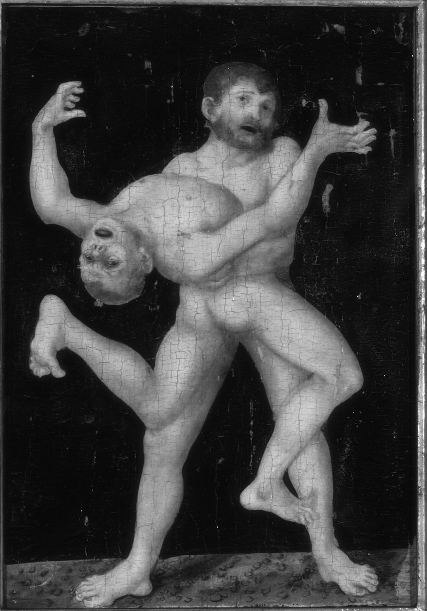Herkules und Antäus von Lucas Cranach the Elder