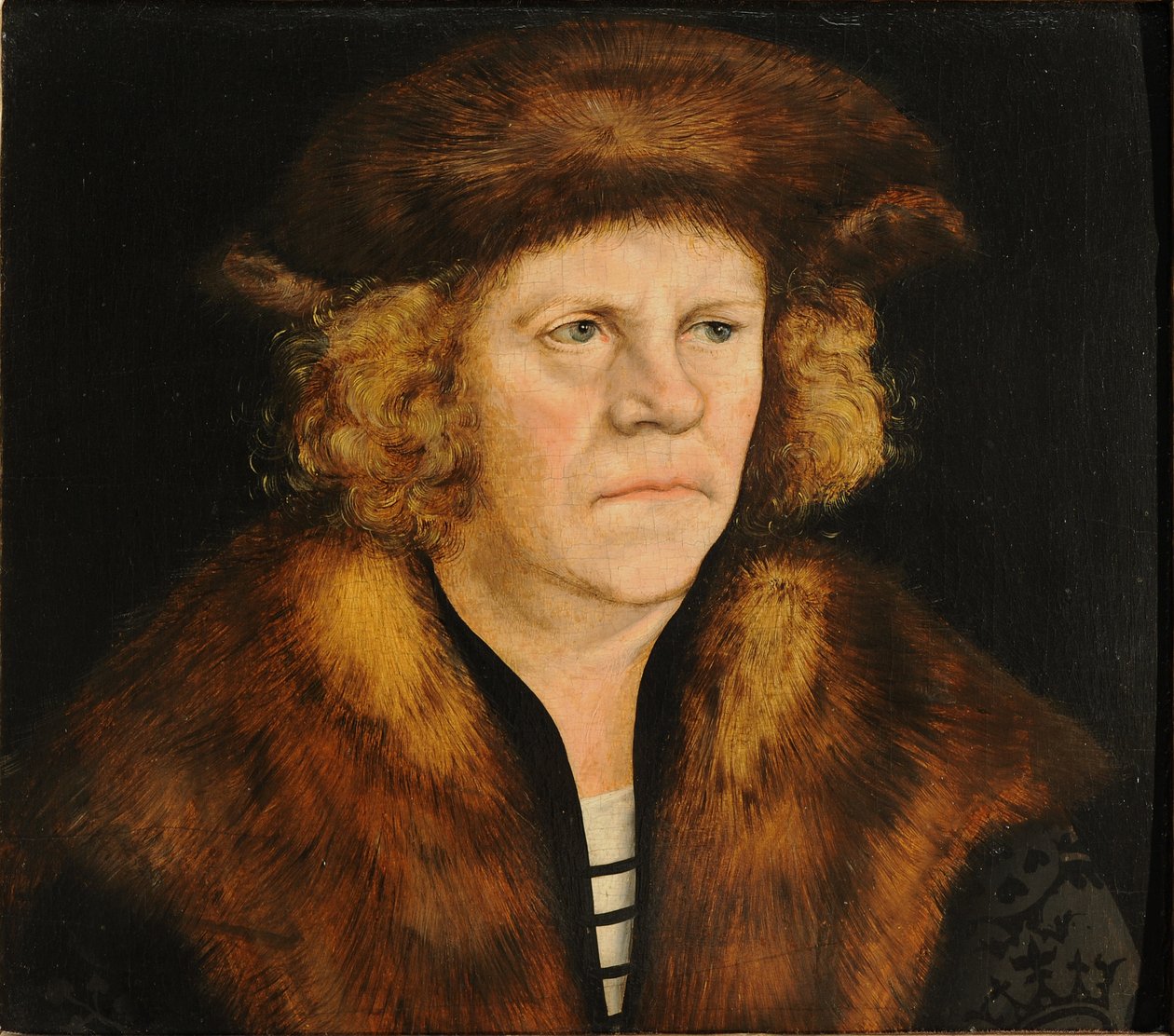 Porträt eines Mannes mit Pelzmütze von Lucas Cranach the Elder
