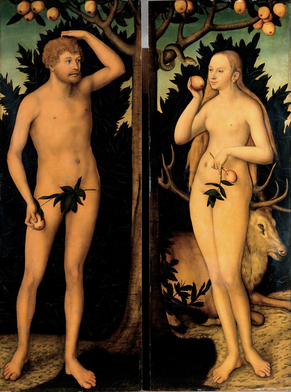 Adam und Eva von Lucas Cranach the Younger