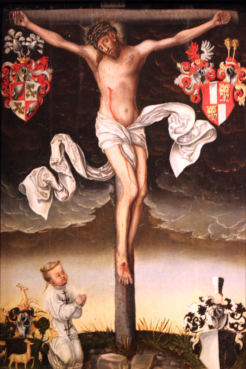 Epitaph eines Kindes im Totenhemd von Lucas Cranach the Younger
