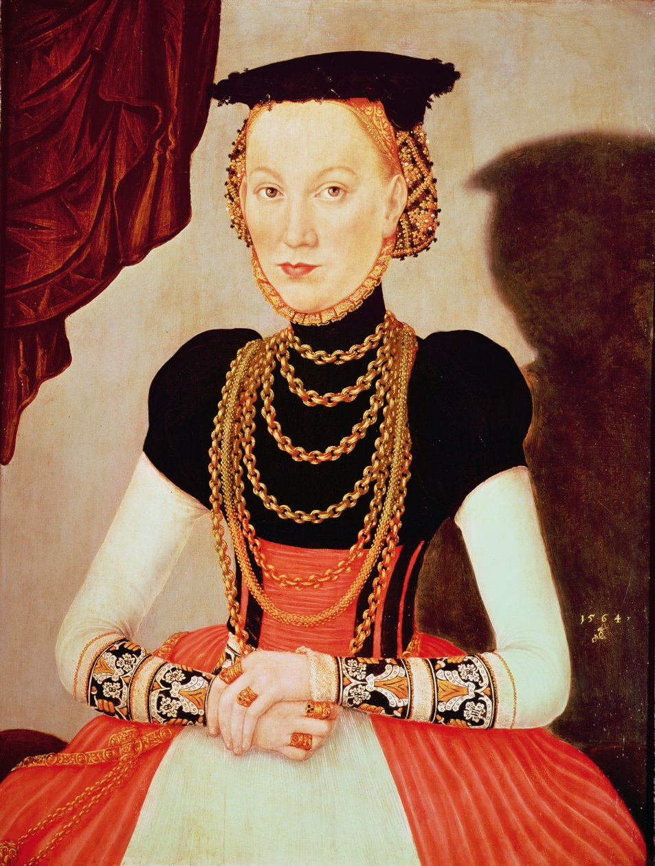 Porträt einer Frau, 1564 von Lucas Cranach the Younger