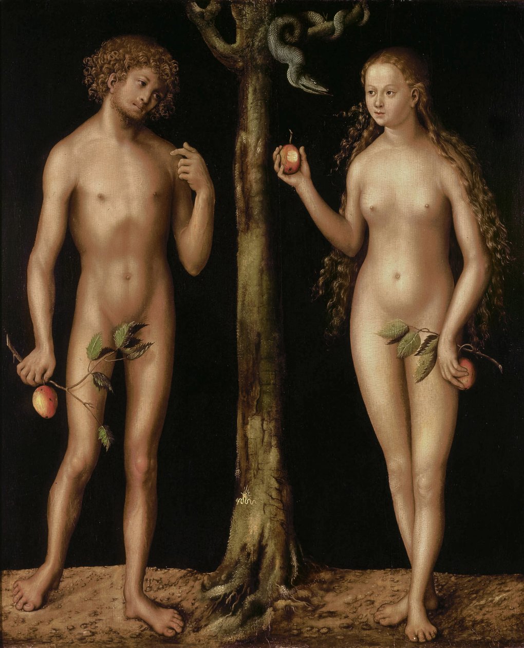 Adam und Eva, 1513-1515 von Lucas Cranach the Elder