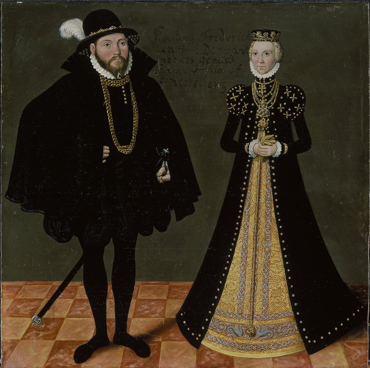 Unidentifiziertes deutsches Königspaar, um 1580-1600 von Lucas the Younger Cranach