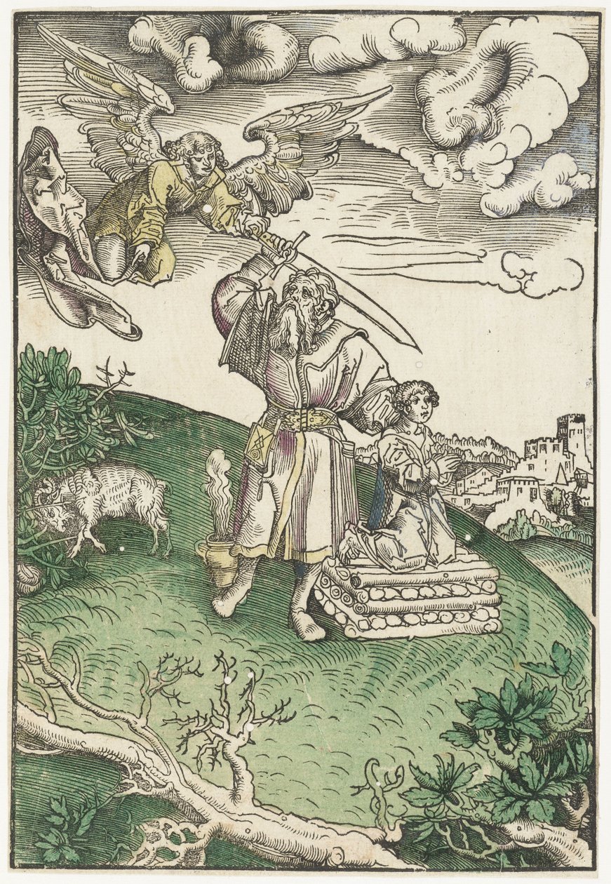 Abraham opfert seinen Sohn Isaak von Lucas Cranach