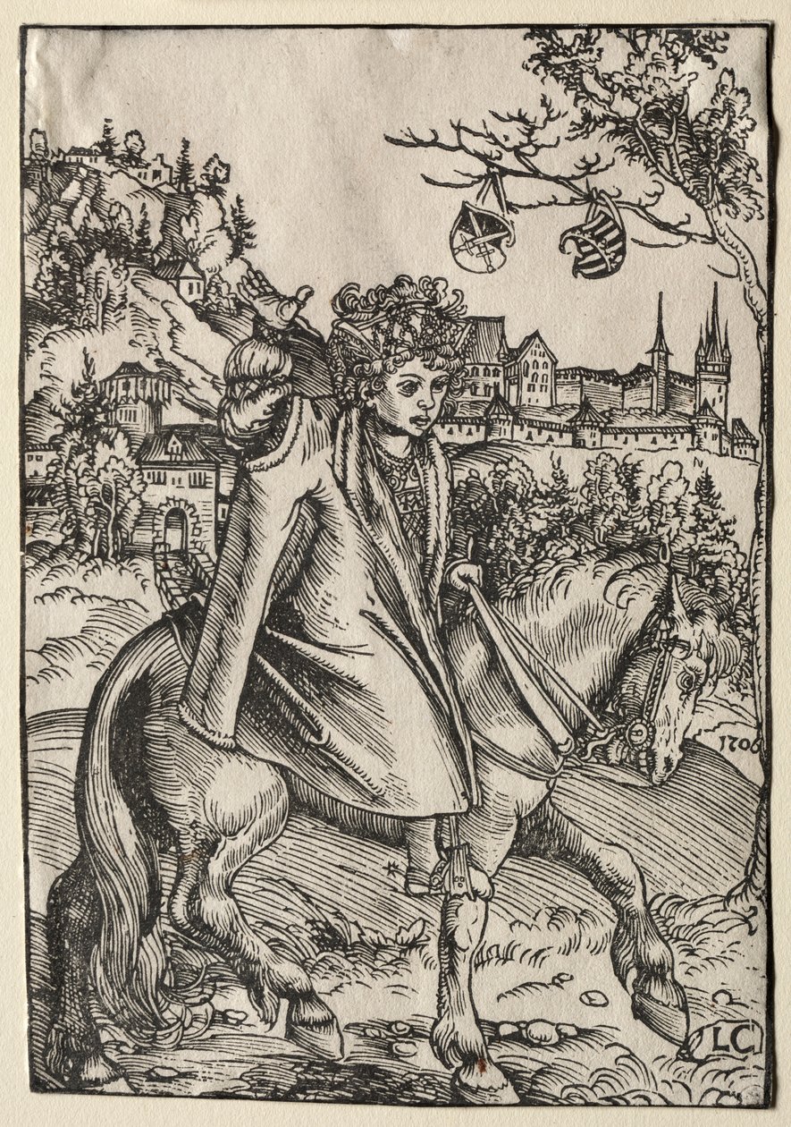 Ein Junge zu Pferd von Lucas Cranach