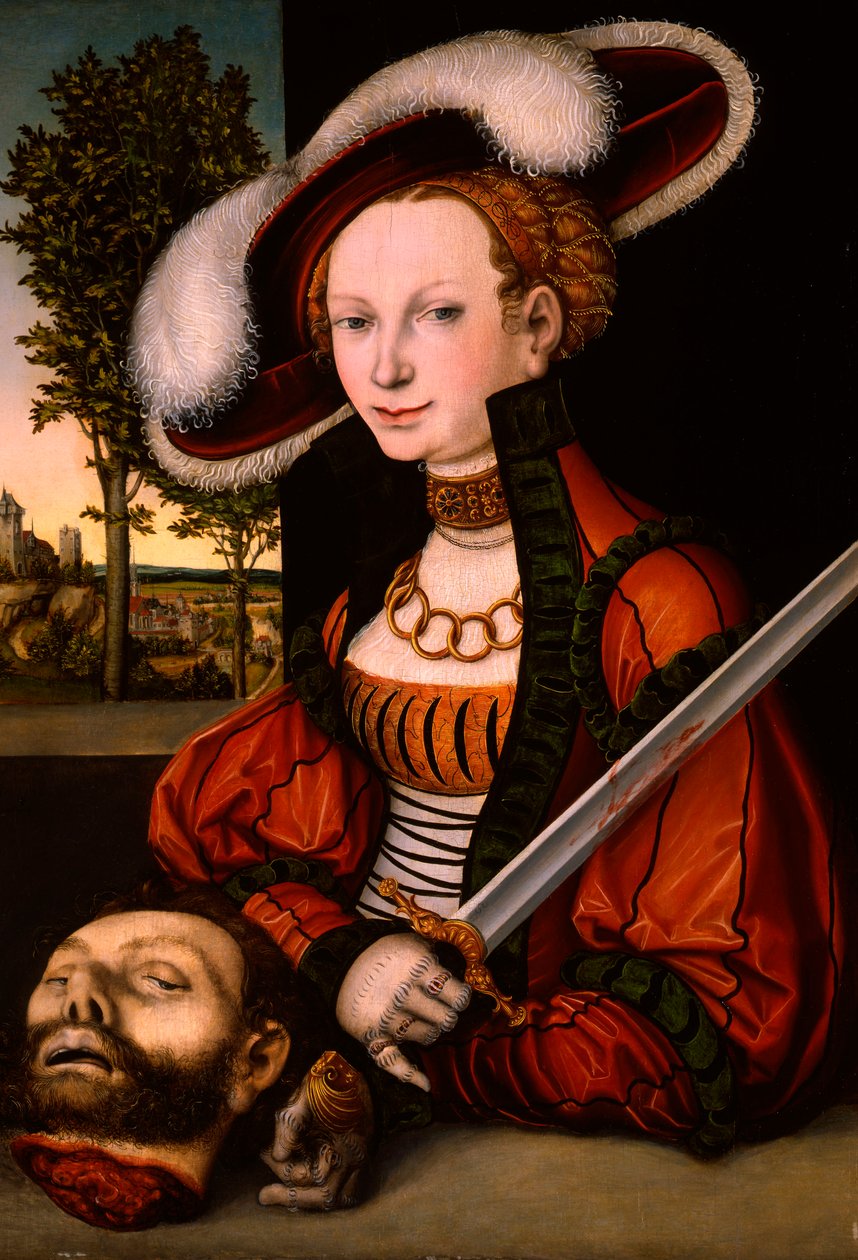 Judith mit dem Kopf des Holofernes, ca. 1530 von Lucas Cranach